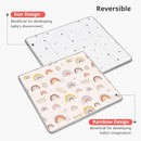 Foldable Baby Play Mat, PIGLOG 50x50 Playpen Mat, Safe Foam Playmat for Tummy Time, Waterproof Playmats for Babies and Toddlers Kids, Reversible Portable Baby Floor Mat for Infant, Rainbow Rain by TinyTreasures Baby Boutique