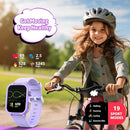 Smart Watch for Kids No Phone Needed, Tempered Glass Fitness Tracker Watch Boy Girl Teens with 19 Sport Modes, Pedometer, Sleep Monitor, Kids Watch Birthday Gifts Toy Gift for Girls Boys 6-16 (Purple) by TinyTreasures Baby Boutique
