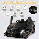 Costzon Ride on Car, Lamborghini Licensed 12V Battery Powered 4WD Sports Car with Remote Control, 3 Speeds, Hydraulic Doors, LED Lights, Towing Wheel, Horn, Music, Electric Vehicle for Kids Aged 3-8 by TinyTreasures Baby Boutique