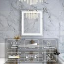 WELLFOR LED Bathroom Vanity Mirror 20 x 28 Inch, Lighted Anti-Fog Dimmable Mirror, IP44 Waterproof Wall Mounted Makeup Mirror, Packed with US Standard Plug and Touch Switch, (Horizontal/Vertical) by CozyNest Decor