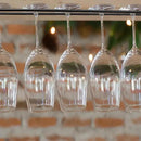 Enenes Heavy Duty Metal Stemware Rack 2 Pack, 10.3 Inch Under Cabinet Hanging Wine Glass Holder for Kitchen Bar, Organize Cups, Goblets, Wine Glasses by CozyNest Decor