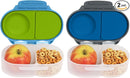 b.box Snack Box (2-pack) Reusable Snack Containers with Lids – Bento Box for Kids & Toddlers, Leakproof Lunch Box, BPA-Free and Dishwasher Safe Snack Container(O'Breeze + Blue Slate, 1 3/4 Cup) by TinyTreasures Baby Boutique