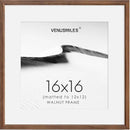 16x16 Picture Frame Natural Solid Walnut Photo Frames with 12x12 Removable Mat Wall Hanging Large Handcrafted Frame with HD Plexiglass Wall and Tabletop Display Large Poster Frame by CozyNest Decor