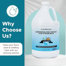 Steam & Go Demineralized Water - Multisurface Cleaner, PVC-Free Ready-to-Use for Mops & Floor Steamers - Ideal for Kitchen, Bathroom, & Home Surfaces - Clean Ocean Scent - 128 fl oz (1 gal) by TinyTreasures Baby Boutique