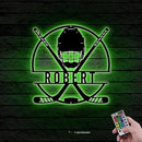 Hockey LED Metal Wall Art – Sports Custom Name Sign Light Up with Helmet and Sticks, Ice Hockey Room Decor for Players, Fans, Coaches by CozyNest Decor