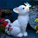 Cat Garden Figurines Outdoor Decor Solar Statue with LED Lights for Patio Lawn Yard Art Decoration Housewarming Garden Gift by CozyNest Decor