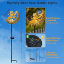 Fairy Moon Solar Lights Outdoor Garden Gifts for Women Yard Decorations Stakes Lights, Waterproof LED Outside Backard Decor, Lawn Patio Ornaments, Mothers Day Birthday Gifts for Mom (Gold,1Pack) by GreenHaven Gardens