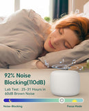 Babelio Portable White Noise Machine + Travel Case in Grey, for Adults Kids Baby by TinyTreasures Baby Boutique