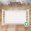 KeaBabies 2-Pack Organic Crib Sheets for Boys, Girls - 52x28 Fitted Crib Mattress Sheet Neutral, Breathable Jersey Cotton Cover for Baby Bed, Toddler Mattress, Soft & Cute Prints (Roarsome) by TinyTreasures Baby Boutique