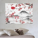 Red Cherry Blossoms Tapestry, Japanese Fuji Mountain Tapestry, Asian Japanese Wall Tapestry, Nature Landscape Tapestries for Bedroom Living Room Decor 40"x30" by CozyNest Decor