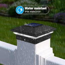 VOLISUN Solar Post Cap Light Outdoor,Solar Fence - Post Lights Waterproof for 4x4/5x5/6x6 Wooden/Vinyl Post,Black Deck Cap Light Solar Powered with Warm White for Garden/Patio/Porch 8pack by CozyNest Decor