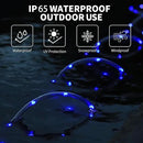 LED Rope Lights for Outside, 150Ft 360° Blue Solar Rope Lights Outdoor Waterproof, 643 LEDs 110V 8 Modes Remote Control Timer Christmas Rope Lights for Party Holiday Garden Decoration (Blue) by GreenHaven Gardens