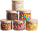 ComSaf 0.5 Qt Glass Food Storage Jars Set of 6, Clear Glass Storage Containers with Lids, Pantry Organization Jar, Spice, Blooming Tea, Coffee, Cookie and Sugar Container, Small jar Set for Kitchen by CozyNest Decor