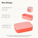 BLUE GINKGO Silicone Lunch Box Set – Durable Heavy-Duty Silicone Bento Box, Microwave, Freezer, Dishwasher Safe – Airtight, BPA Free (Made in Korea, Coral) by TinyTreasures Baby Boutique