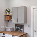 FIMELLO 30" Laundry Room Cabinets Wall Mounted, Ashen Gray by CozyNest Decor