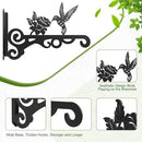 4-Pack Aesthetic Wall Plant Hanger Indoor and Outdoor – 10 Inch Metal Hanging Plant Bracket with Beautiful Bird Pattern – Heavy Duty Plant Hooks for Hanging Plants, Bird Feeder, Wind Chime, Lantern by GreenHaven Gardens
