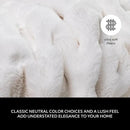 Mon Chateau Premium Reversible Luxury Faux Fur Throw for Couch, Sofa, or Bed - Plush Cozy Soft Blanket for Sleeping or Home Décor, 60" x 70" (Ivory) by CozyNest Decor