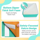 6-Piece Soft PU Leather Toddlers Climbing Toys, Baby Foam Climbing Blocks for Toddlers 3, Indoor Climb and Crawl Activity Play Set, Foam Play Gym Climbing Structures (Orange and Green) by TinyTreasures Baby Boutique