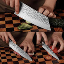 KOFERY 5PCS Chef and BBQ Knife Set with Roll Bag, High Carbon Stainless Steel Knives for Precise Cooking, Outdoor Meat Cutting(Include Sharpening Steel) by CozyNest Decor