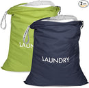 MissBoy 2 Pack Laundry Bags, Nylon Washable Wet Dry Bag, Travel Laundry Bags for Dirty Clothes, Swimming Bathing Suit Workout Wet Clothes Bag by TinyTreasures Baby Boutique
