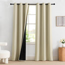 NICETOWN 100% Blackout Curtains for Bedroom 84 inch Long Thermal Insulated Blackout Curtains for Living Room, Energy Saving Grommet Drapes for Patio Door (1 Pair, Cream, 42W x 84L) by TinyTreasures Baby Boutique