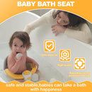 Baby Bath Seat 6 Months & up, Bath Seat for Baby, Infant Bath Seat with Suction Cups, Non-Slip, Detachable,Yellow by TinyTreasures Baby Boutique