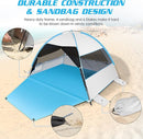 Large Easy Setup Beach Tent,Anti-UV Beach Shade Beach Canopy Tent Sun Shade with Extended Floor & 3 Mesh Roll Up Windows Fits 3-4 Person,Portable Shade Tent for Outdoor Camping Fishing by TinyTreasures Baby Boutique