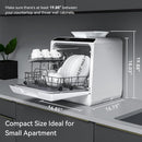 Hermitlux Countertop Dishwasher, 5 Washing Programs Portable Dishwasher With 5-Liter Built-in Water Tank, No Hookup Needed by TinyTreasures Baby Boutique