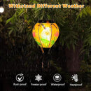 Starsoul Starsoul Dragonfly Hot Air Balloon Solar Lantern Glass Outdoor Hanging Hot Air Balloon Solar Flickering Flame Light Waterproof Garden Patio Yard Party Decorations by GreenHaven Gardens