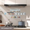 Spice Rack, 4-Pack Seasoning Organizer Wall Mount for Kitchen Storage Organization, Metal Spice Holder Shelf Saving Space for Cabinet, RV, Pantry, Blue by CozyNest Decor