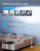 TROND Floor Lamp, LED Torchiere Uplight Lamp, 5 Brightness Aluminum Modern Standing Light, 5500K Natural Daylight, 5000 lm, 71in Tall, 30 Mins Timer, Detachable, for Office Living Room Bedroom, Silver by CozyNest Decor