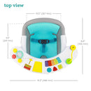 Infantino Music & Lights 3-in-1 Discovery Seat & Booster, Toddler Booster Seat for Dining Table or Kitchen Chair, Baby Activity Center & Snack Tray, Teal by TinyTreasures Baby Boutique