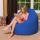 Posh Creations Bean Bag Chair for Kids, Teens, and Adults Includes Removable and Machine Washable Cover, Solid Royal Blue, 48in - X-Large by TinyTreasures Baby Boutique