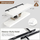 Heimlove 48" White Floating Shelves for Wall,10 Deep Rustic Wood Display & Storage Wall Shelves with Heavy Duty Brackets for Bathroom,Bedroom,Kitchen,Living Room,Office by CozyNest Decor