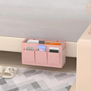 Dual-purpose Bedside Caddy Bedside Organizer, Bed Caddy with 6 Pockets, Versatile Bedside Storage Solution Magazine Remotes holder, ideal for Home, Dorm, Hospital, Crib Bed (Pink) by CozyNest Decor