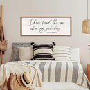 I Have Found The One Whom My Soul Loves Sign Wall Art Decor 32"x12" Modren Master Bedroom Above Bed Wood Framed Song of Solomon 3:4 Large Living Room Bible Verse Wall Hanging (Wood) by CozyNest Decor