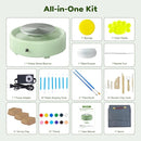 Alldeer Mini Pottery Wheel Machine - 6" Upgraded Clay Wheel for Beginners & Kids, 75W Motor, Adjustable Speed, Low Noise Ceramic Making Kit with 18PCS Sculpting Tools, Ideal for Home DIY (Green) by TinyTreasures Baby Boutique