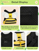 Toddler Harness with Anti Lost Wrist Link - 3-in-1 Baby Safety Leash Backpack, Adjustable Kids Walking Belt with Pocket,Child Locking Wristband for Boys & Girls for Outdoor Travel, Yellow Bee by TinyTreasures Baby Boutique