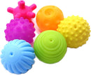 6 Pack Sensory Balls for Kids, Soft & Textured Massage Balls Set Develops Kid's Tactile Senses by TinyTreasures Baby Boutique