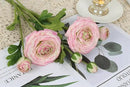 IPOPU 4PCS Real Touch Purple Ranunculus Artificial Flowers Faux Ranunculus Flowers for Vase Real Look Silk Peonies Fake Peony Flowers for Home Indoor Wedding Centerpieces for Table Decor (Purple Edge) by CozyNest Decor