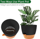 GARDIFE Hanging Planter, 10 inch Hanging planters for Indoor. Outdoor Plants, Self Watering Plant Pot, 2 Pack Large self Watering Hanging Planter, Black by GreenHaven Gardens