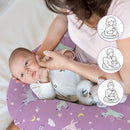 Little Grape Land Nursing Pillow for Infants, Breastfeeding Pillows, Baby Support Pillow for Nursing, Bottle Feeding, Tummy Time with Machine Washable Cover & Breathable Filling (Unicorn) by TinyTreasures Baby Boutique