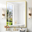 36x55inch Bathroom Mirror, Gold Rectangle Mirror with Thin Metal Frame, Large Rectangular Wall Mirror for Bathroom, Living Room, Hair Salon, Big Farmhouse Mirror Hang Horizontal/Vertical by CozyNest Decor