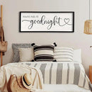 flowtorely Always Kiss Me Goodnight Wall Sign For Master Bedroom Above Bed Wall Decor 40''×15'' Large Rustic Solid Wood Frame For Farmhouse Couples Above bed Wall Art Decoration (Black) by CozyNest Decor
