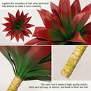 Artificial Agave Plants,Large UV Resistant Fake Agave Planters for Indoor and Outdoor Decorating Tropical Plant Succulents Greenery Indoor Decor (2Pack,18" Red) by GreenHaven Gardens
