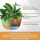10 Inch Self Watering Hanging Pots, 3 Pack Hanging Planters by GreenHaven Gardens