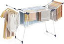 APEXCHASER Clothes Drying Rack Foldable, Large Drying Rack Clothing, Winged Laundry Rack Folding Indoor Outdoor, Metal Clothes Airer for Bedding Towel Sweater Heavy Duty, 68.9" X 22" X 39.3", White by CozyNest Decor