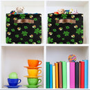 Storage Basket St Patrick's Day Cube Storage Bins Organizer Bag Collapsible Closet Shelf Baskets with handle for Baby Cloth Pet Toy Book 14.2×10.2×8.3 IN by TinyTreasures Baby Boutique