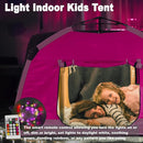 Kids Play Tent-Portable Playhouse Children House -Easy Set up Indoor Outdoor with Carry Bag for Kids-Light Strip Design for Night use -Space for Children and Parents-Birthday by TinyTreasures Baby Boutique
