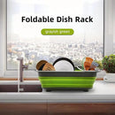THANSTAR Collapsible Dish Drying Rack for RV Campers Portable Dinnerware Drainer Organizer for Kitchen Travel Trailer-Green by CozyNest Decor